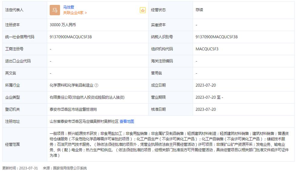山东海化3亿元新设子公司，布局新兴能源技术研发